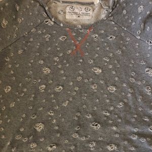 Threads 4 Thought destroyed sweatshirt medium
